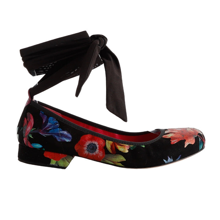 Ballerina - Black Flowers-Tangolera- Axis Tango - Best Tango Shoes