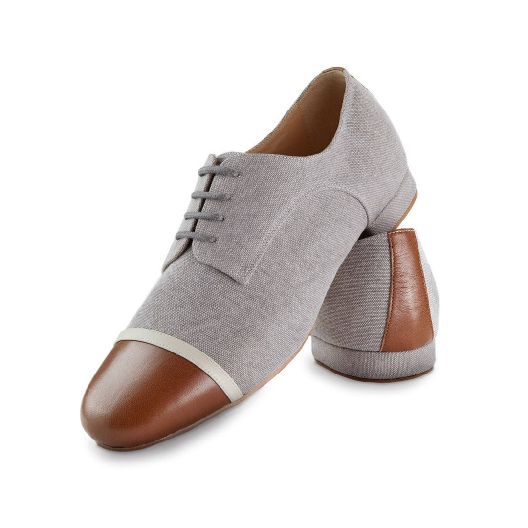 Danny / Dove Grey & Brown-Monsieur Pivot- Axis Tango - Best Tango Shoes