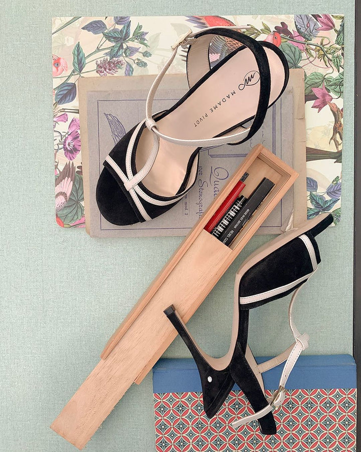 Vicky - Black Suede-Madame Pivot- Axis Tango - Best Tango Shoes