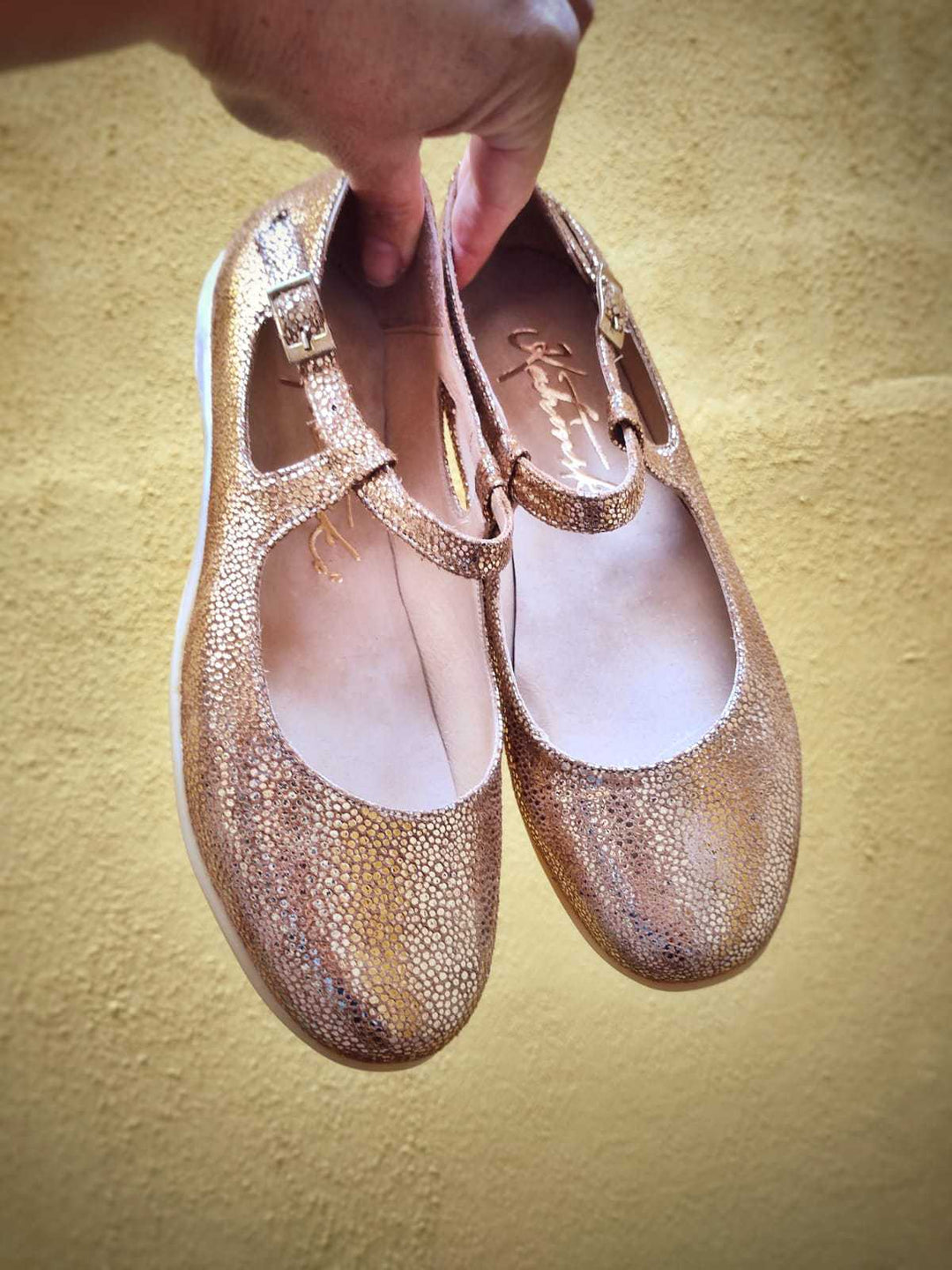 Katrinski / Gold Embossed Leather-Katrinski- Axis Tango - Best Tango Shoes