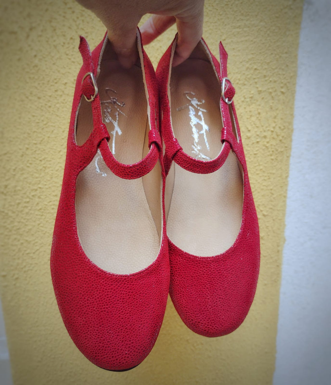 Katrinski / Red Embossed Leather-Katrinski- Axis Tango - Best Tango Shoes