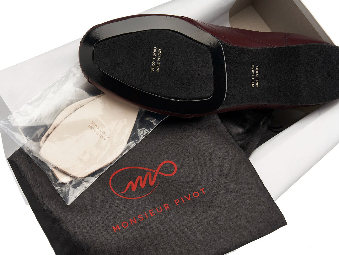 Sneaker / Wine Leather-Monsieur Pivot- Axis Tango - Best Tango Shoes