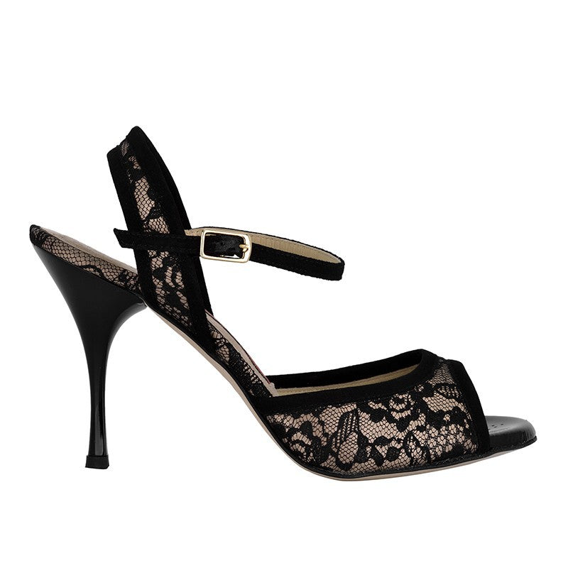 Enna / Black Lace-Tangolera- Axis Tango - Best Tango Shoes