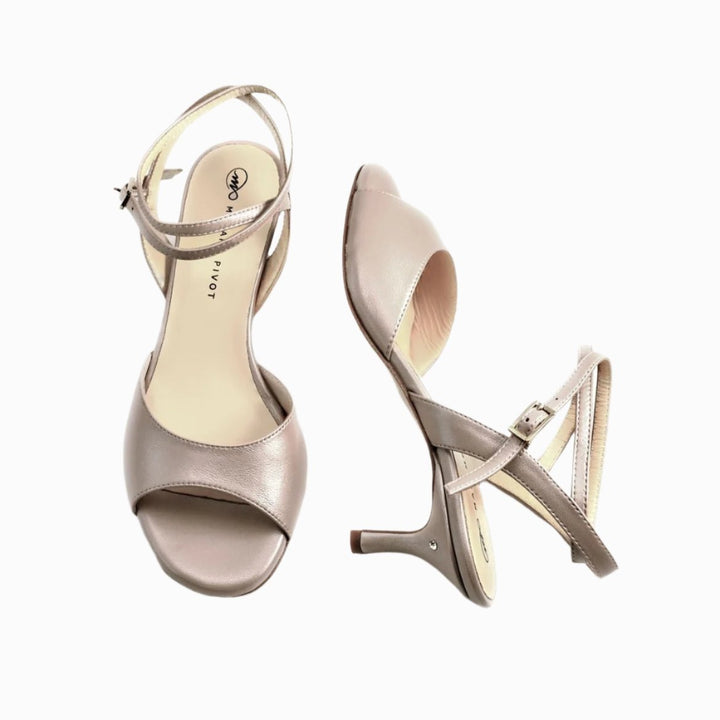 Cherie / Dove Gray-Madame Pivot- Axis Tango - Best Tango Shoes