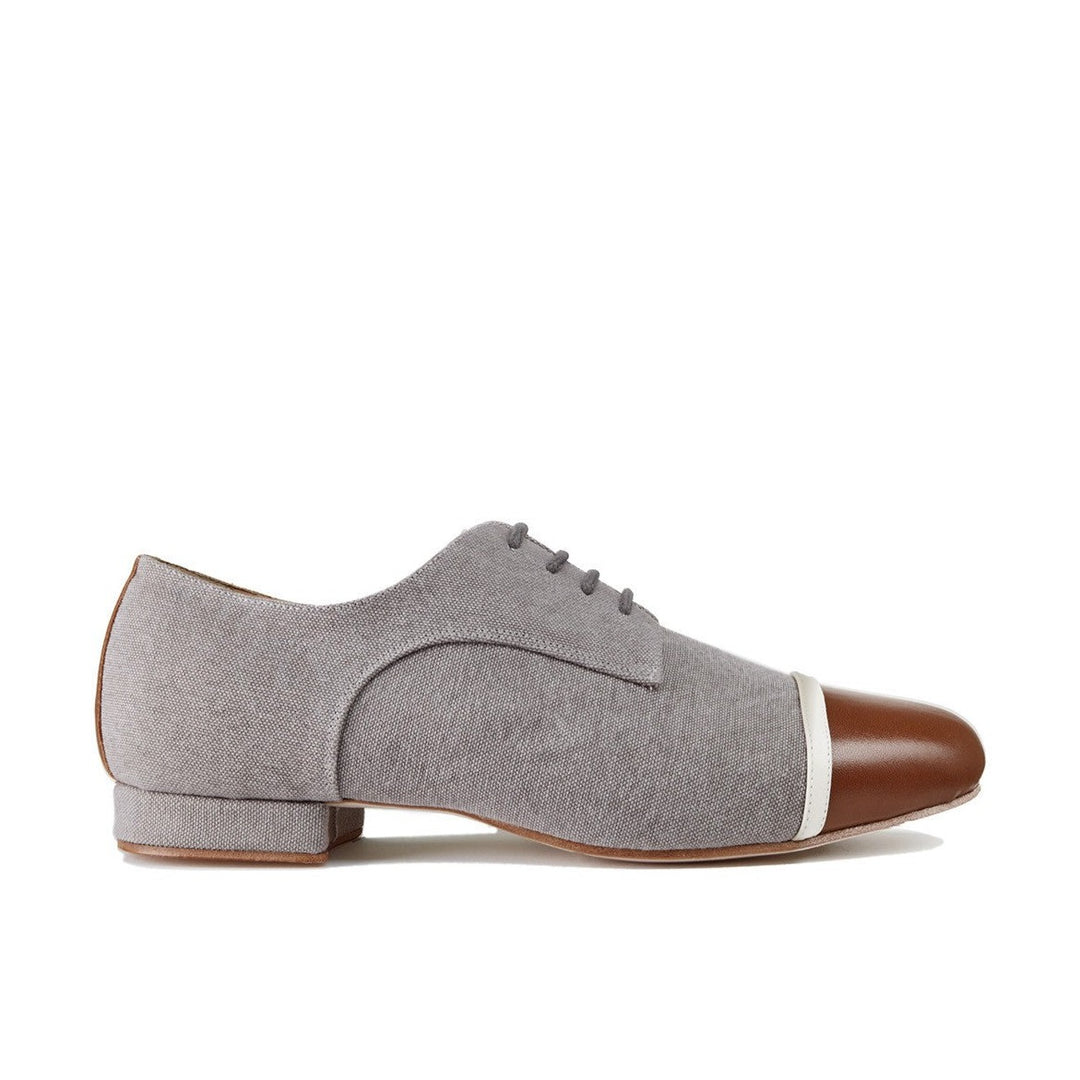 Danny / Dove Grey & Brown-Monsieur Pivot- Axis Tango - Best Tango Shoes