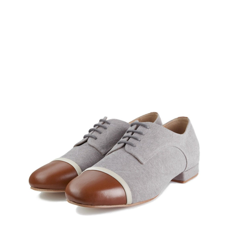 Danny / Dove Grey & Brown-Monsieur Pivot- Axis Tango - Best Tango Shoes