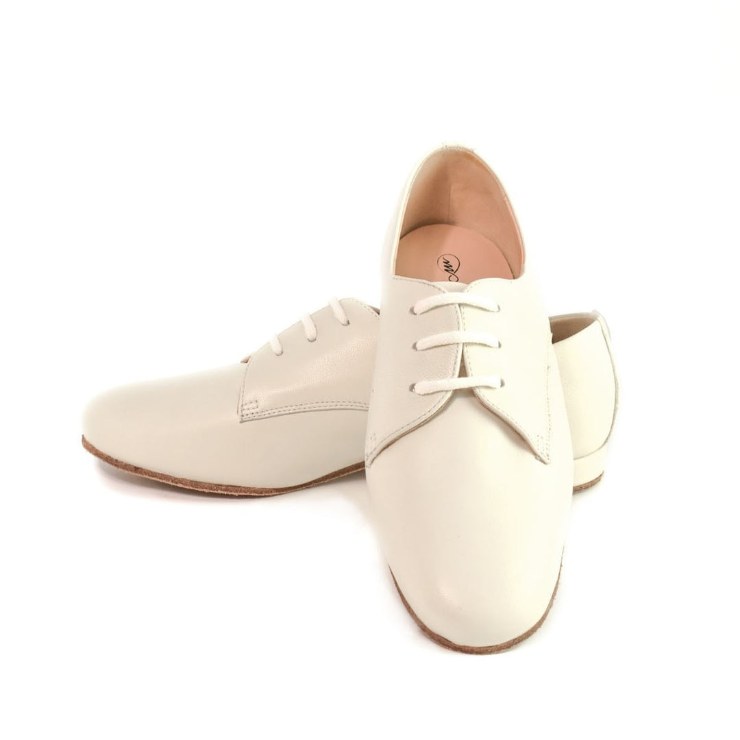 Derbies / Cream-Madame Pivot- Axis Tango - Best Tango Shoes