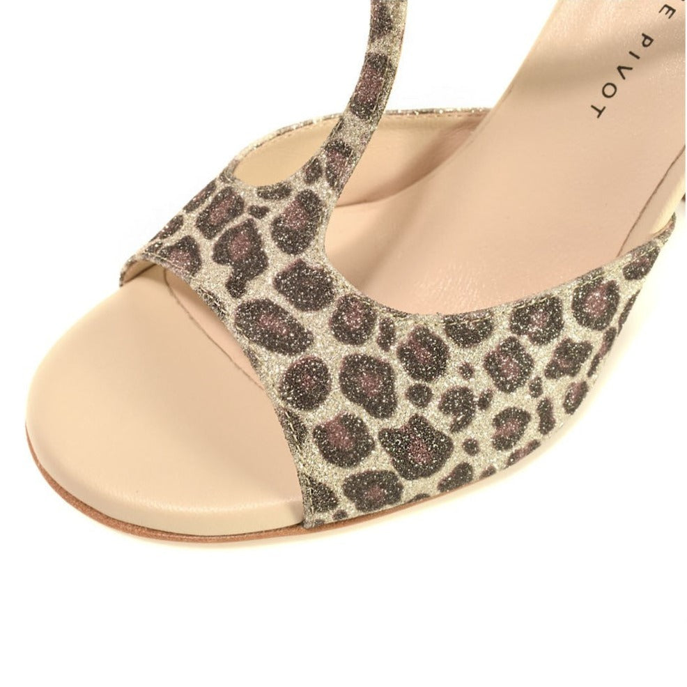 Fedra / Leopard Glitter-Madame Pivot- Axis Tango - Best Tango Shoes