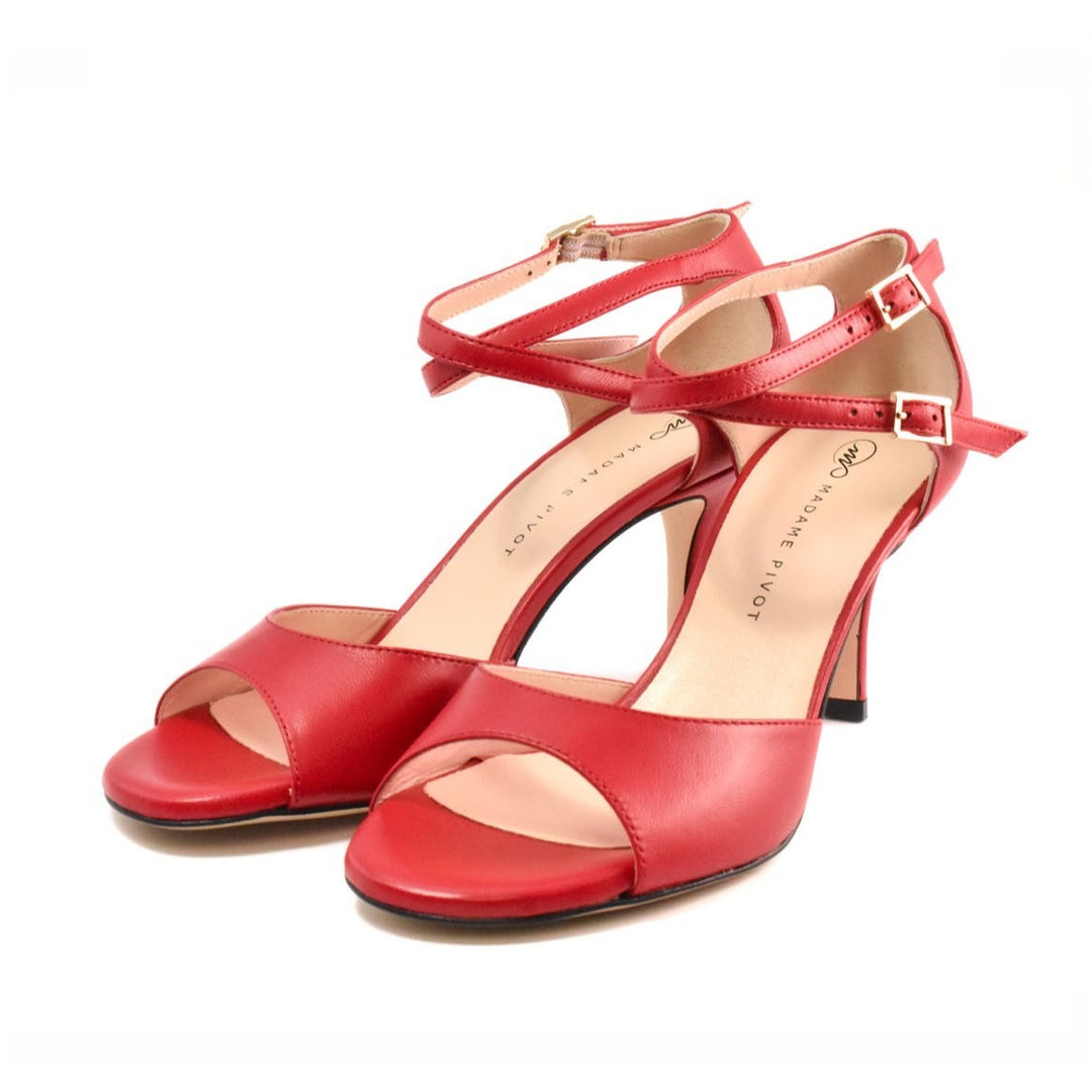 Joelle / Red-Madame Pivot- Axis Tango - Best Tango Shoes
