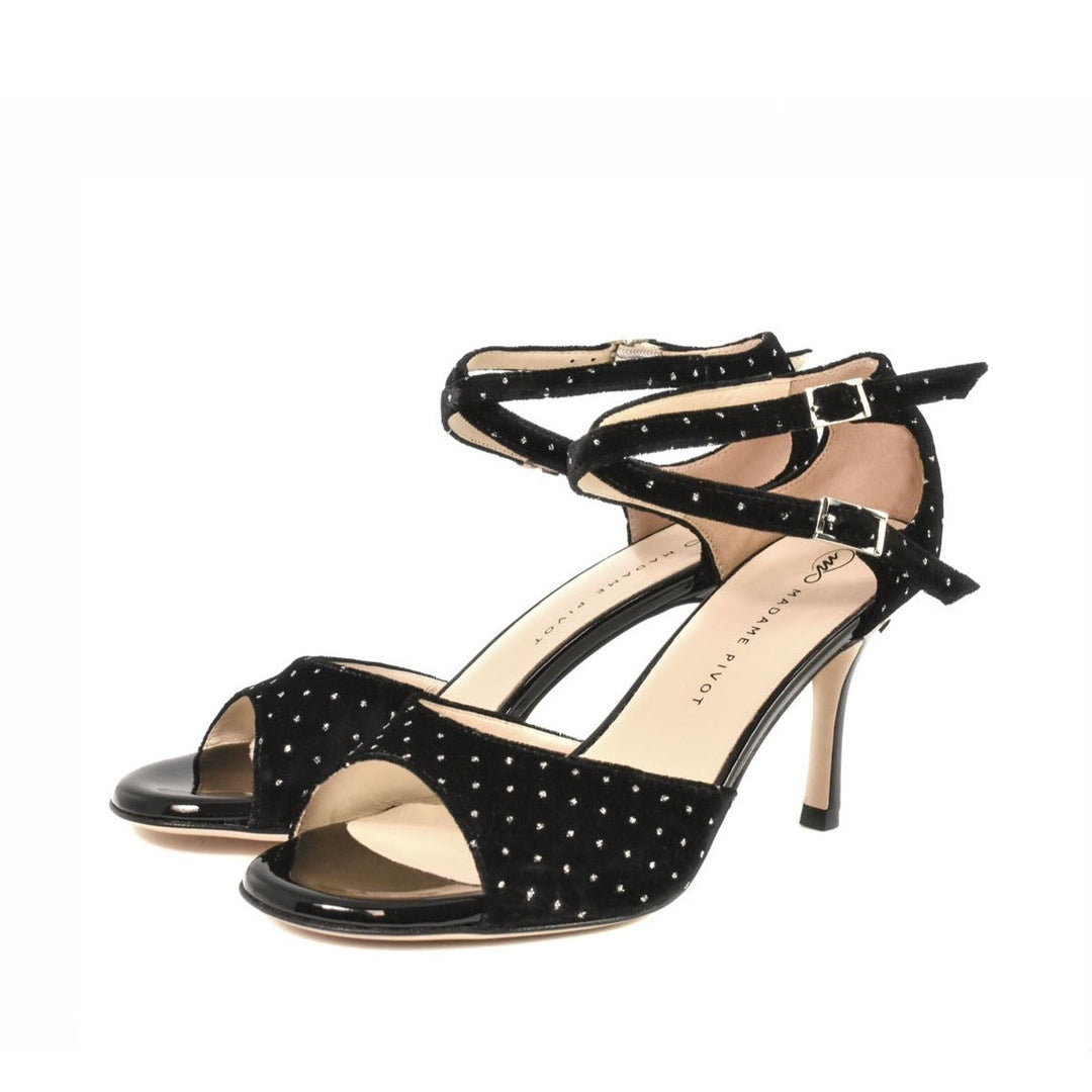 Joelle / Black Velvet-Madame Pivot- Axis Tango - Best Tango Shoes