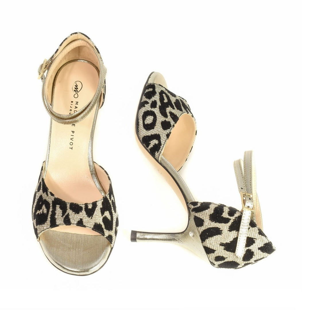 Sophie / Leopard Iridescent-Madame Pivot- Axis Tango - Best Tango Shoes