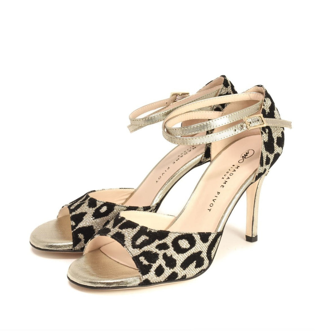 Sophie / Leopard Iridescent-Madame Pivot- Axis Tango - Best Tango Shoes