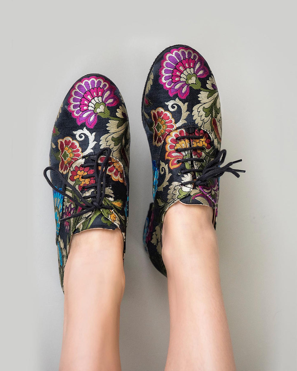 Francine - Rainbow Paisley-Madame Pivot- Axis Tango - Best Tango Shoes