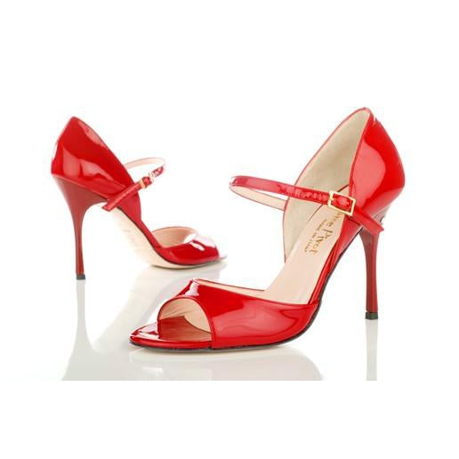 Gloria - Red Patent Leather (8.5cm) | Axis Tango - Best Tango Shoes