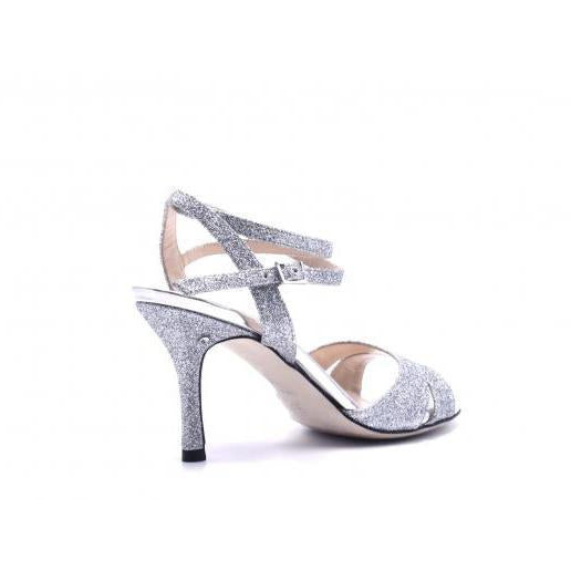 Virginia - Silver Glitter (7cm, 8cm, 8.5cm) | Axis Tango - Best Tango Shoes