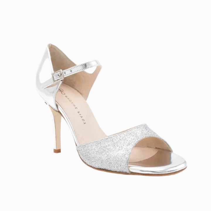 Daisy - Silver Glitter-Madame Pivot- Axis Tango - Best Tango Shoes