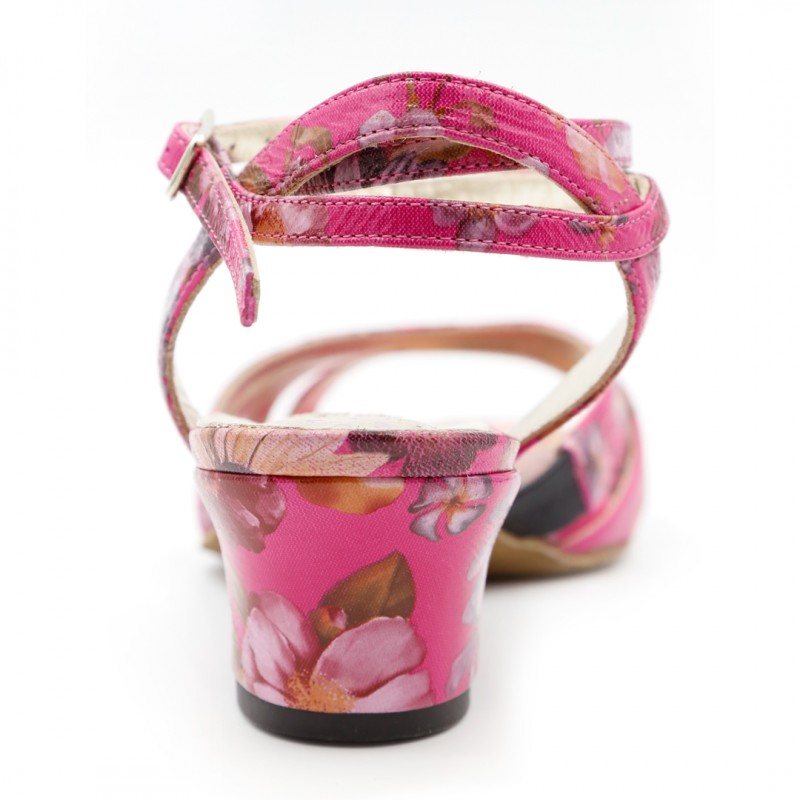 D32 - Fuchsia Flowers-Tangolera- Axis Tango - Best Tango Shoes