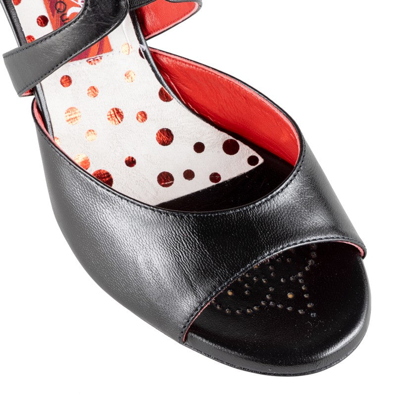 Trapani - Smooth Black Leather (9cm) | Axis Tango - Best Tango Shoes