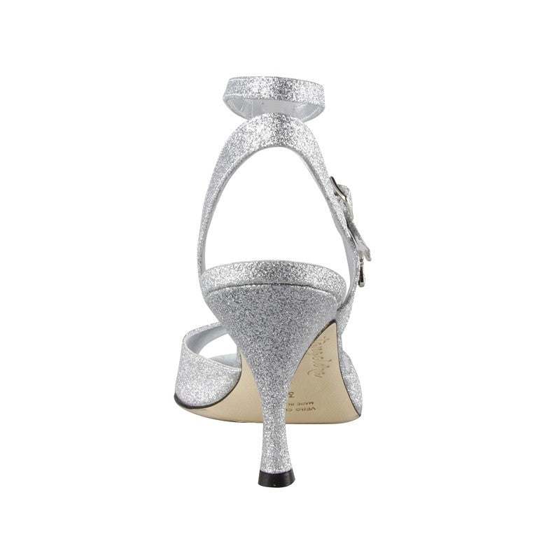 Isernia - Silver Microglitter 70, 90-Tangolera- Axis Tango - Best Tango Shoes