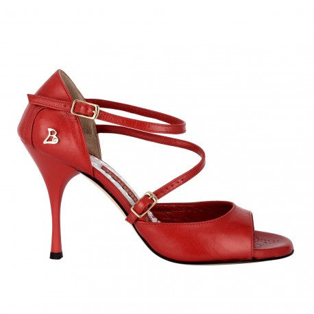 Siena B - Red Napa Leather (9cm) | Axis Tango - Best Tango Shoes