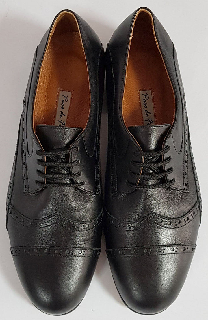 Tanturi - Black Leather-Paso de Fuego- Axis Tango - Best Tango Shoes
