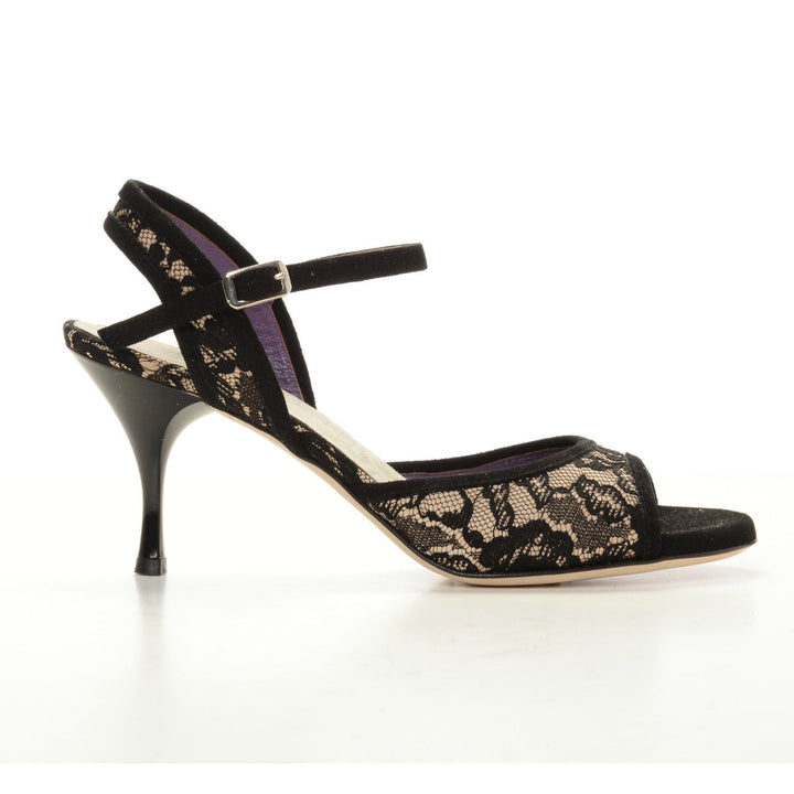 Enna - Black Lace and Suede 60 | Axis Tango - Best Tango Shoes