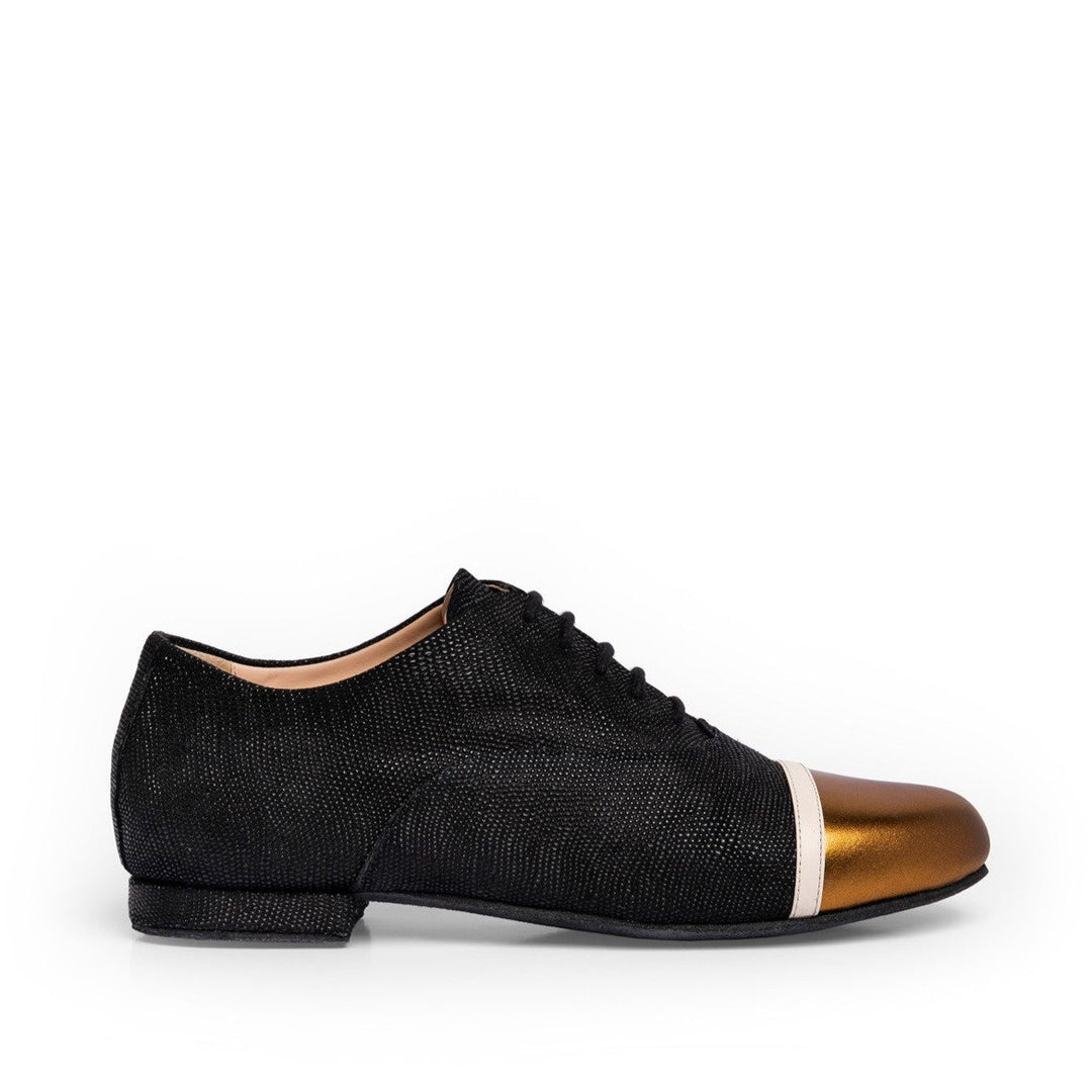 Francine / Black & Bronze-Madame Pivot- Axis Tango - Best Tango Shoes