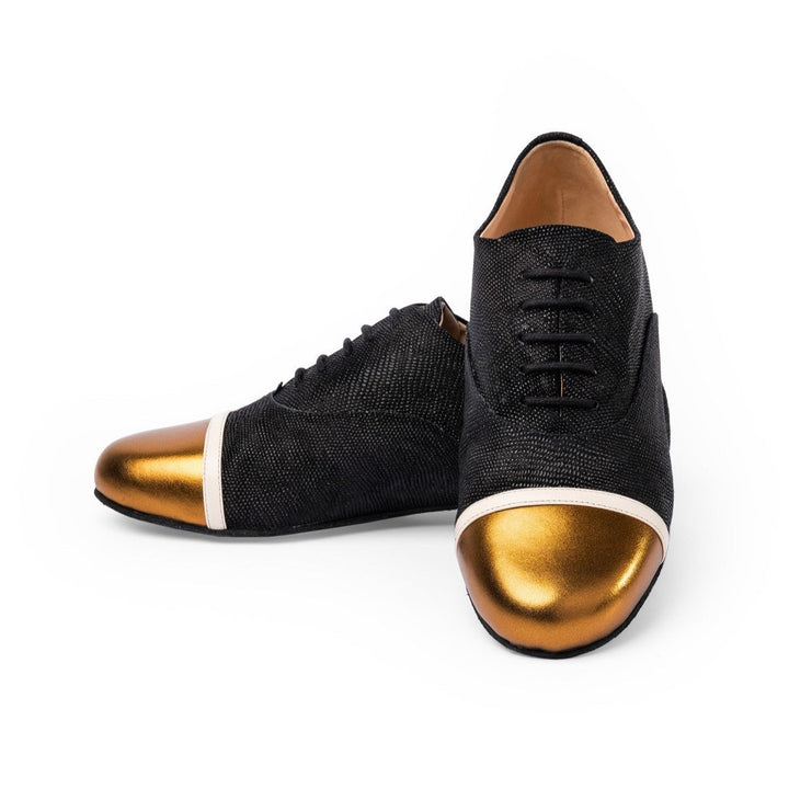Francine / Black & Bronze-Madame Pivot- Axis Tango - Best Tango Shoes