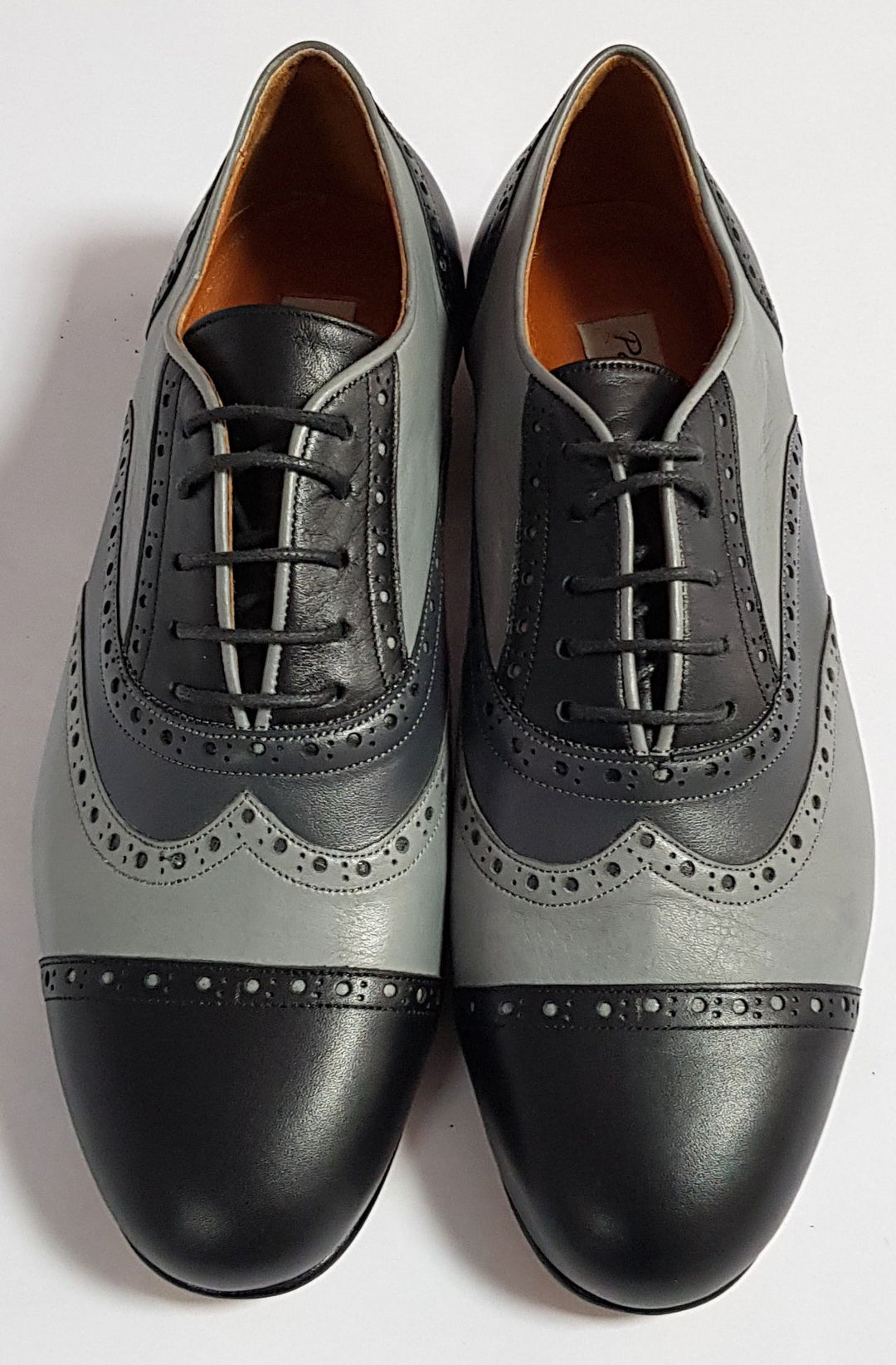 Canaro - Grey + Black Leather-Paso de Fuego- Axis Tango - Best Tango Shoes