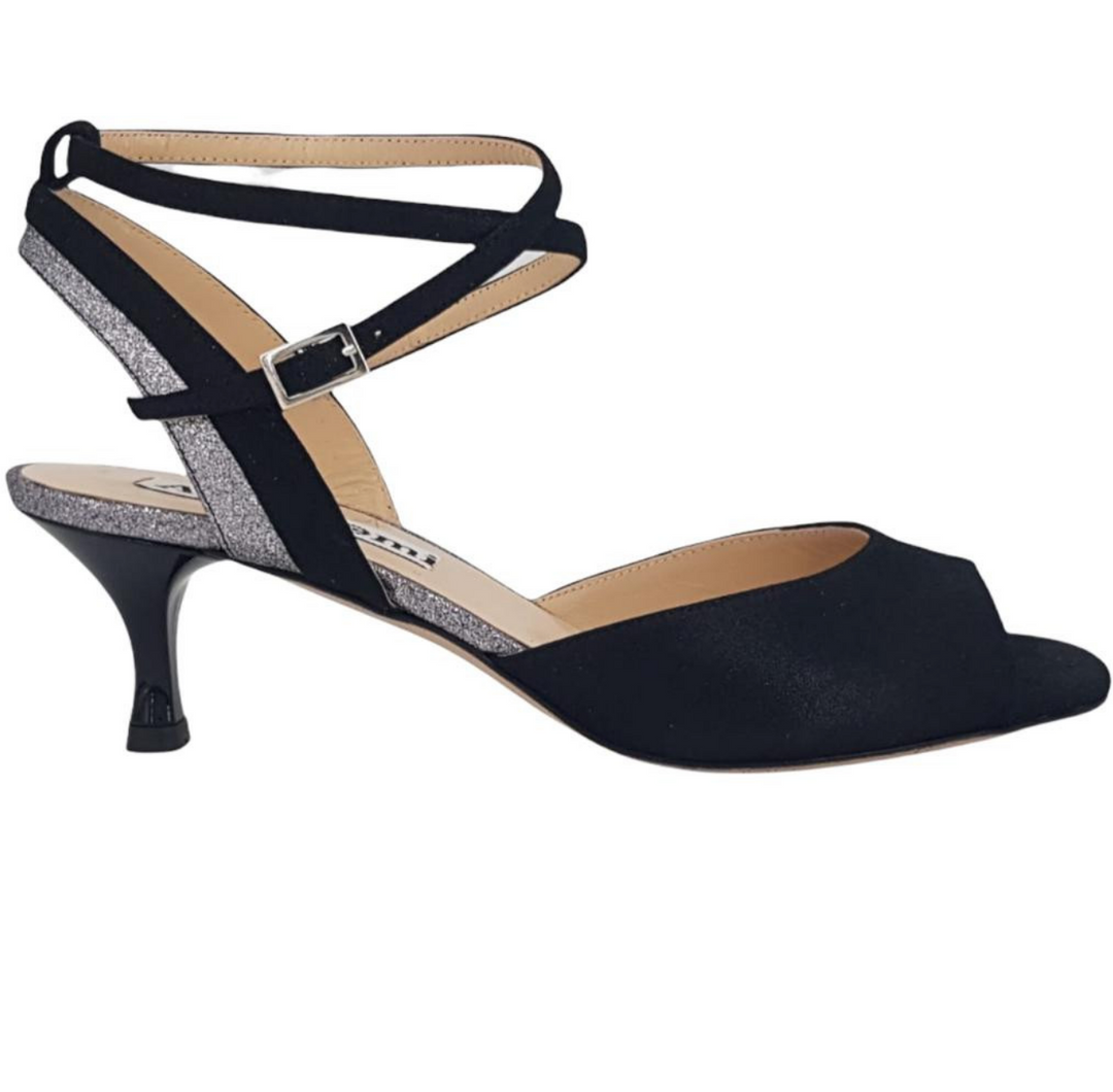 Nina - Black + Silver-Alagalomi- Axis Tango - Best Tango Shoes