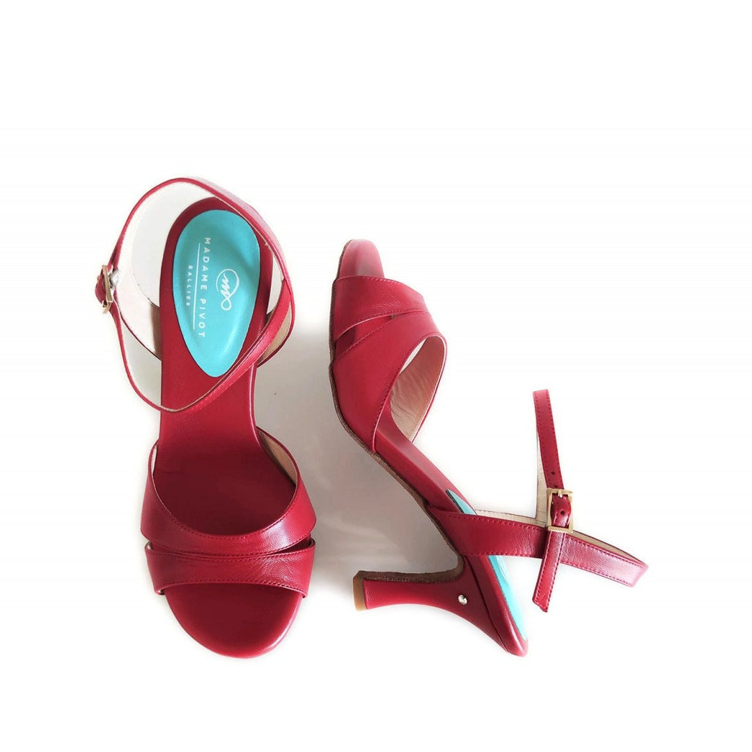 Rallies - Red-Madame Pivot- Axis Tango - Best Tango Shoes