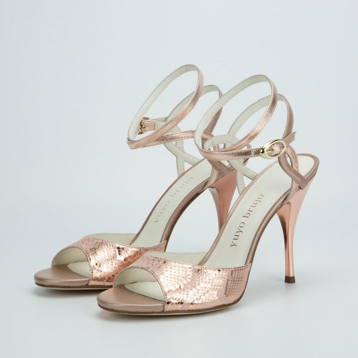 Irisado Rose Gold-Yuyo Brujo- Axis Tango - Best Tango Shoes
