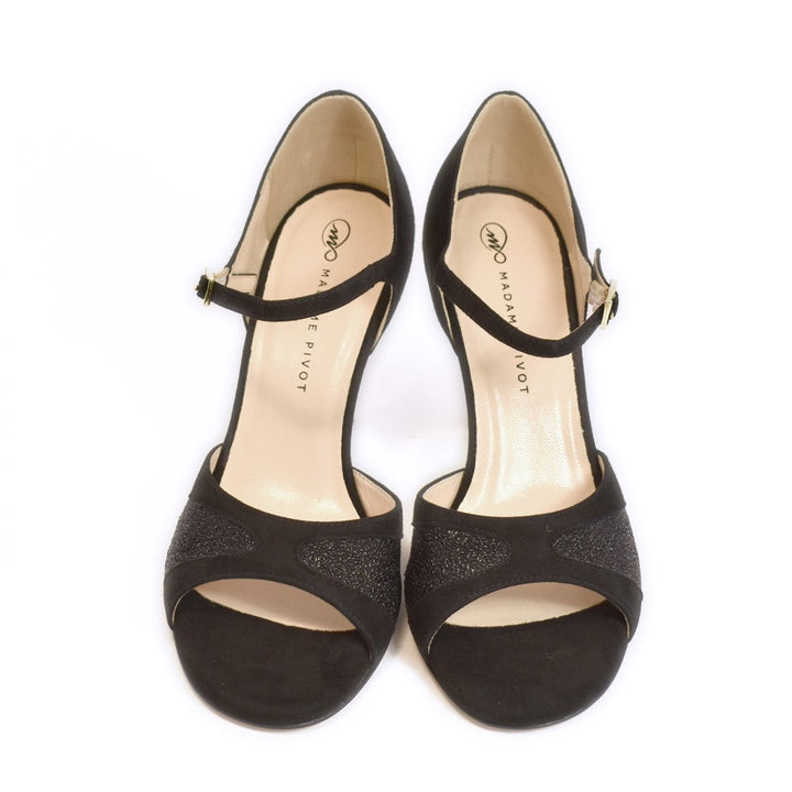 Trudy - Black Suede-Madame Pivot- Axis Tango - Best Tango Shoes