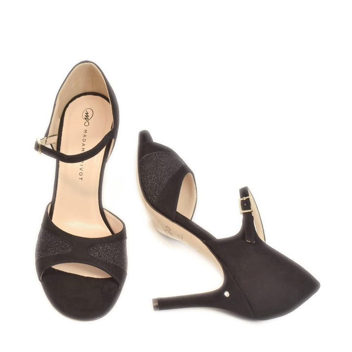 Trudy - Black Suede-Madame Pivot- Axis Tango - Best Tango Shoes