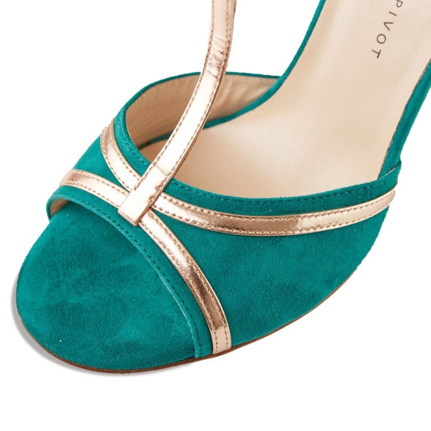 Vicky - Green-Madame Pivot- Axis Tango - Best Tango Shoes